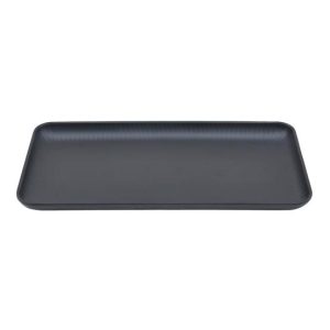 Prato 32.5x17.6x1.6cm Melamina Retangular AQUA BLACK 1un