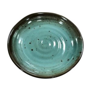 Prato 22.8x3.6cm Melamina Redondo TERRACOTA Azul 1un