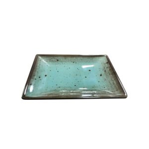 Prato 17.8x12.7x2.1cm Melamina Quadrado TERRACOTA Azul 1un