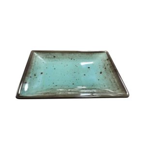 Prato 24.1x17.1x2.8cm Melamina Quadrado TERRACOTA Azul 1un
