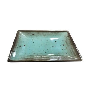 Prato 30.4x21.6x3.5cm Melamina Quadrado TERRACOTA Azul 1un