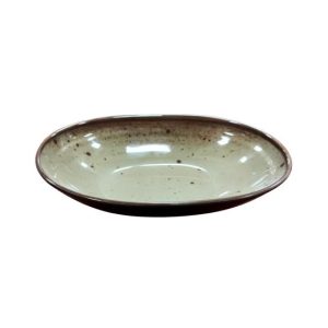 Tigela 21.6x14x4.8cm Melamina Oval TERRACOTA Cinzento 1un