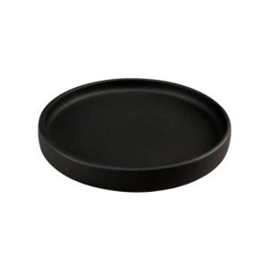 Prato 12cm Porcelana Borda Alta LUUMIL Preto 1un