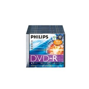 DVD-R 4.7GB 16x Philips Slim Case 10un