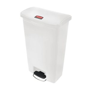 Contentor 68L Resina Slim Jim Step-on Branco com Pedal