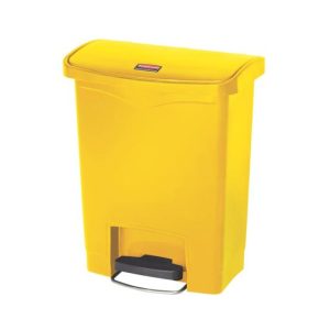Contentor 30L Resina Slim Jim Step-On Amarelo com Pedal