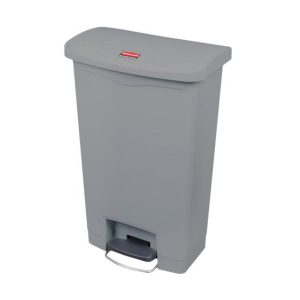 Contentor 50L Resina Slim Jim Step-On Cinza com Pedal