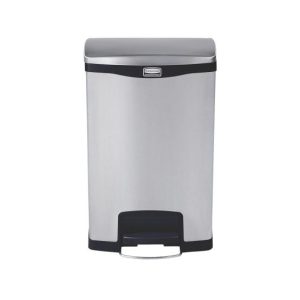 Contentor 50L Inox Duplo Slim Jim Step-On Preto com Pedal