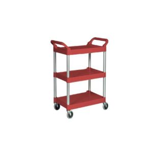 Carro Serviço 85x47x93cm Multiusos 3 Niveis Vermelho