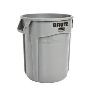 Contentor 38L Plástico Redondo Brute s/Tampa Cinza