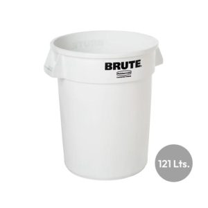 Contentor 121L Plástico Redondo Brute s/Tampa Branco