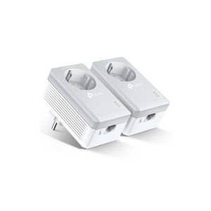 Kit PowerLine 600Mbps RJ45 c/Pass-Through 2un