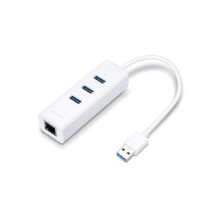Adaptador USB-A 3.0 para Ethernet Gigabit + 3 Portas USB-A