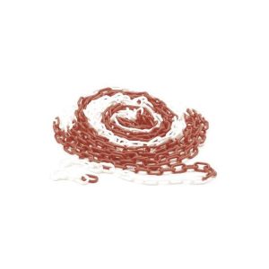 Corrente Sinalização Branco e Vermelho 6mm-10m