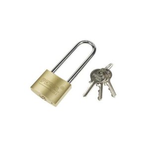 Cadeado 40mm Dourado Argola Extra Alta com Chaves