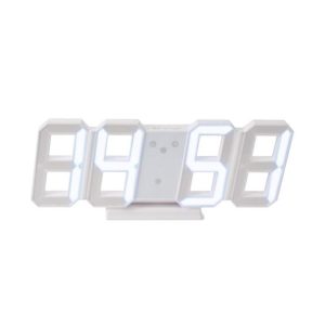 Relógio LED 3D Digitos Brancos