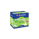 CD-RW 700MB 8x 10x Verbatim Jewell Case 10un