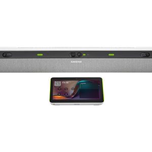 Shure IntelliMix - Barra de videoconferência tudo-em-um (barra de vídeo, painel tátil IMXTP10, injetor PoE) - branco - power adapter included