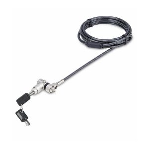 Startech 3-in-1 Laptop Lock Compatible w/Noble Wedge/Nano/K-Slot - Trancamento do cabo de segurança - preto e prata - 2 m - Compatível com TAA