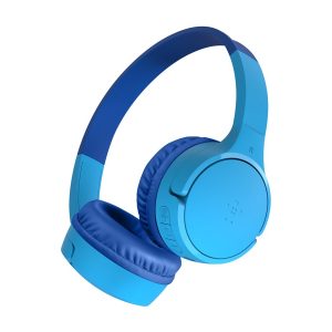 Belkin SoundForm Mini - Auscultadores supra-aurais com microfonoe - no ouvido - bluetooth - sem fios, com cabo - macaco de 3,5 mm - azul