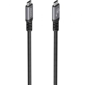 Cable USB 3.2 Tipo-C Aisens  A107-0991/ USB Tipo-C Macho - USB Tipo-C Macho/ Hasta 60W/ 5Gbps/ 7m/ Negro