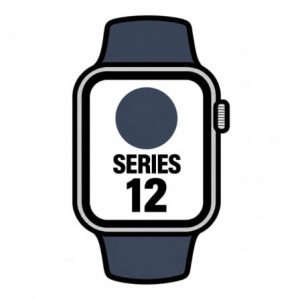 Apple Watch Series 12/ GPS/ 46mm/ Cinzento Sideral/ Bracelete Desportiva Azul Marinho (S/M)