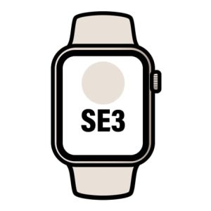 Apple Watch SE3/ GPS/ 44mm/ Caja de Aluminio Blanco Estrella/ Correa Deportiva Arena S/M