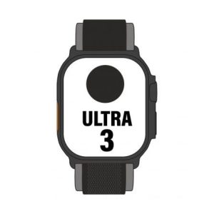 Apple Watch Ultra 3/ GPS/ Cellular/ 49mm/ Caixa Titânio Preto/ Bracelete Trail Loop Preta S/