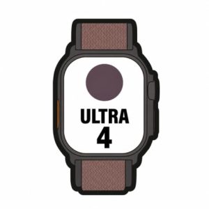 Apple Watch Ultra 4 - 49 mm - titânio preto - Sim relógio inteligente Com Correia Alpinista - bordô - tamanho da banda: L - 64 GB - LTE, Wi-Fi 4, Bluetooth, UWB, NFC - 5G - 63.1 g