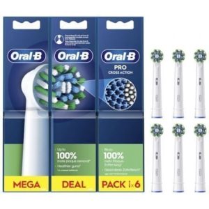 Cabeça de Substituição para escova Oral-B Pro Cross Action/ Pack 6 unidades