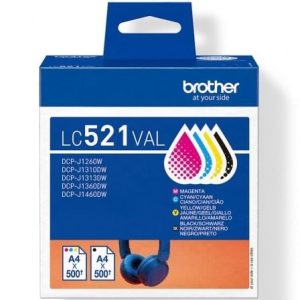 Tinteiro Original Brother LC-521VAL Multipack