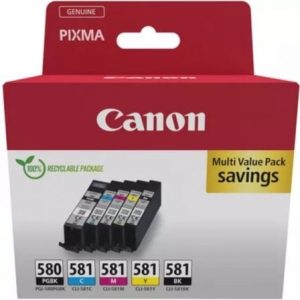 Cartucho de Tinta Original Canon PGI-580 PB + CLI-581 Multipack/ Ciano/ Magenta/ Amarelo/ Preto