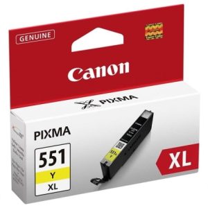 Cartucho de Tinta Original Canon CLI-551Y XL Alta Capacidade / Amarelo