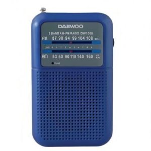 Radio Portátil Daewoo DW1008/ a Pilas/ Azul