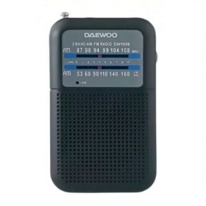Radio Portátil Daewoo DW1008/ a Pilas/ Negra