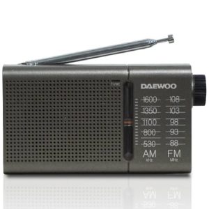 Radio Portátil Daewoo DW1035/ a Pilas/ Gris Oscuro
