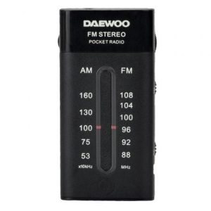 Radio Portátil Daewoo DW1109/ a Pilas/ Negra