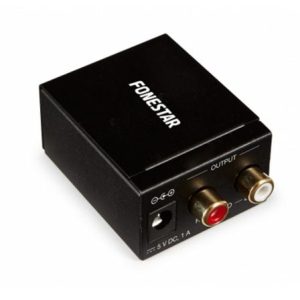 Conversor de Áudio Fonestar FO-37DA/ Entrada Toslink e RCA/ Saída 2x RCA