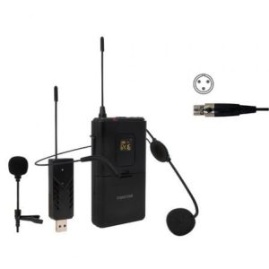 Microfone de cabeça e lapela UHF Fonestar WI-MIC