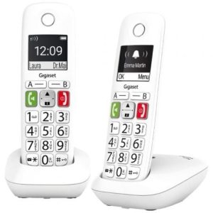 Telefone Sem Fios Gigaset E290/ Pack DUO/ Branco