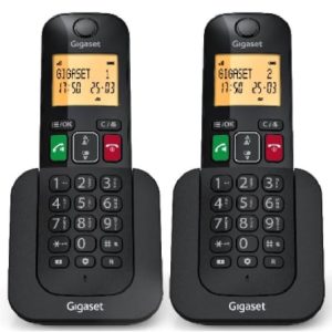 Telefone Sem Fios Gigaset Elemental 400 DUO/ Preto