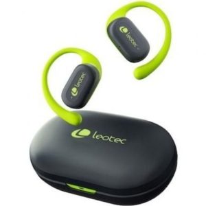 Auriculares Desportivos Bluetooth Leotec Open Air Zenith Sport com estojo de carregamento/ Autonomia 6.5h/ Verde-lima