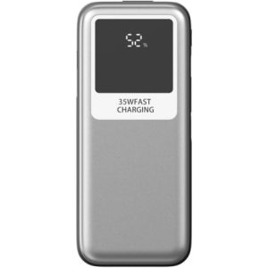 Powerbank 10000mAh Leotec LEPOW35W10S/ 35W/ Prateado e Cinzento/ Inclui Cabo USB Tipo-C e