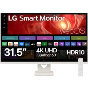 LG 32U721SA-W - Monitor LED - Smart - 32" (31.5" visível) - 3840 x 2160 4K UHD (2160p) @ 60 Hz - VA - 250 cd/m² - 3000:1 - HDR10 - 5 ms - 2xHDMI, USB-C - altifalantes - branco