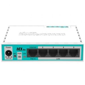 Router Mikrotik Hex Lite RB750R2 5 Portas/ RJ45 10/100/ PoE