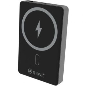 Powerbank 10000mAh Muvit For Change MCCHP0010/ 20W/ Wireless/ Preta/ Inclui Cabo USB Tipo-C