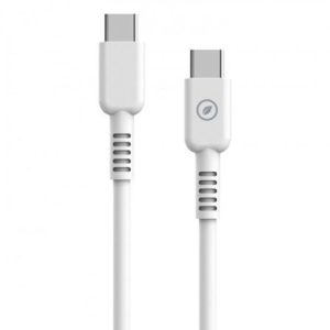 Cabo USB 2.0 Tipo-C Muvit For Change MCUSC0008/ USB Tipo-C Macho - USB Tipo-C/ Até 60W/ 480Mbps/ 1.2m/ Branco
