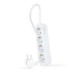 Régua Nanocable 10.37.0004-NS/ 4 Tomadas de Corrente/ Cabo 1,4m/ Branca