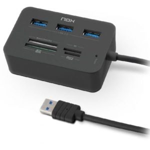 Hub USB 3.0 Nox Reader One/ 3xUSB/ 1x Leitor de Cartões