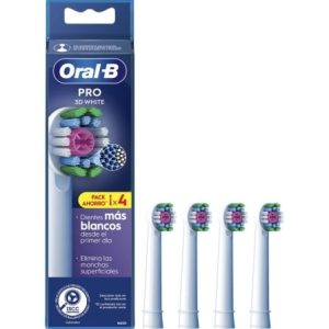 Cabeça de Substituição Braun para escova Braun Oral-B 3D White/ Pack 4 unidades